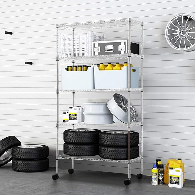 30" L×14" W×60" H Wire Shelving Unit Commercial Metal Shelf - Image 2