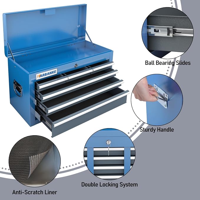 LARBANKE 20 Drawer Rolling Tool Chest Combo, Tool Cabinet - Image 4