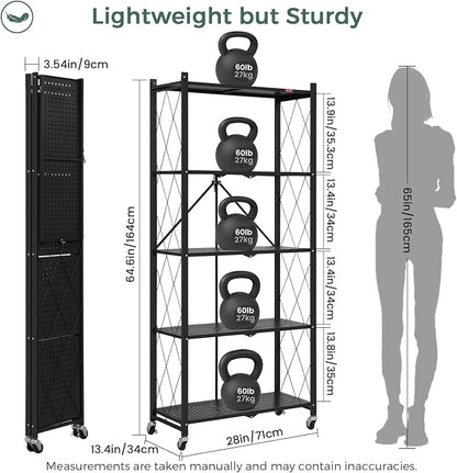 DEANIC 5 Tier Foldable Storage Shelves - Image 3