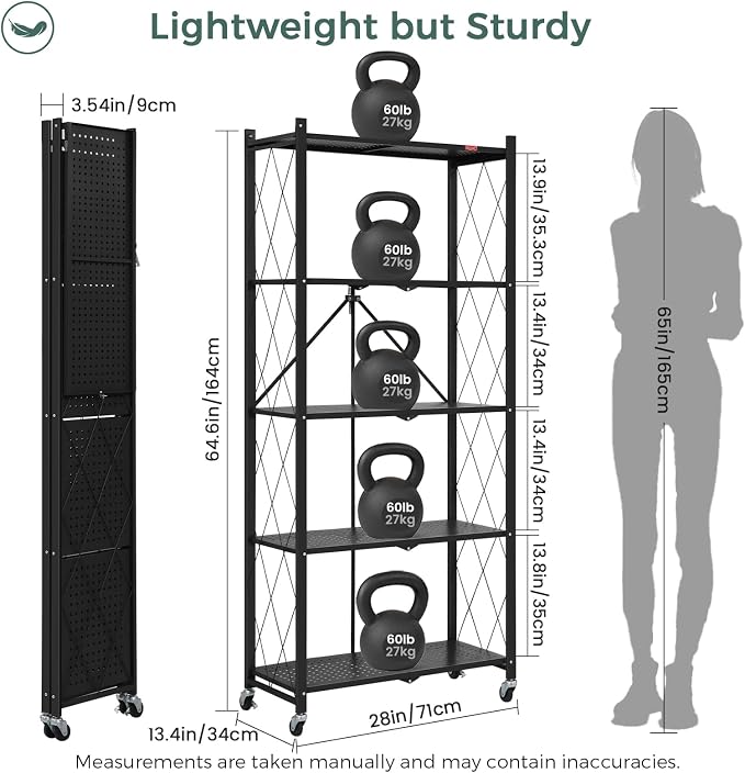 DEANIC 5 Tier Foldable Storage Shelves - Image 2