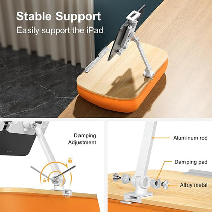 Cozy Kindle Pillow Stand with 360° Adjustable Tablet Holder, Wooden Panel - Image 5