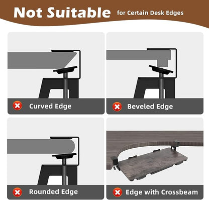 Large 26.77" Keyboard Tray Under Desk - Image 7