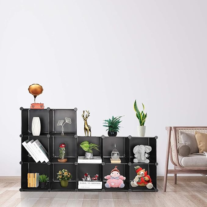 TUMUCUTE Cube Storage Organizer, DIY Plastic Closet Cabinet Modular Bookcase - Image 5