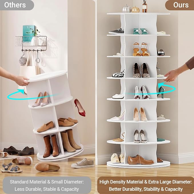 7-Tier Rotating Standing Shelf Unit - Image 7