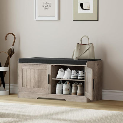 Homleke 2-Tier Storage Bench, Shoe Bench - Image 3
