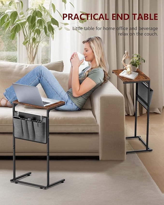 Vantic C Shaped End Table Set of 2, Small Side Table - Image 4