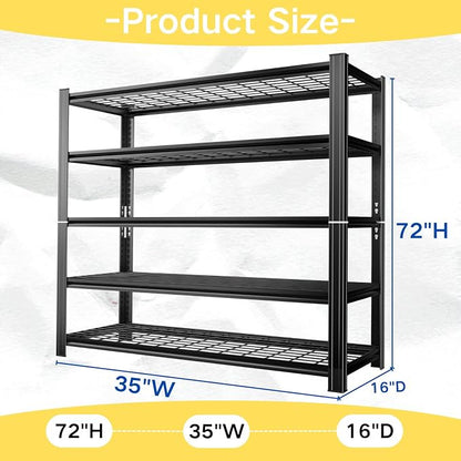 Garage Shelving, Heavy Duty Storage Shelves, Adjustable Boltless Units | Metal - Image 2