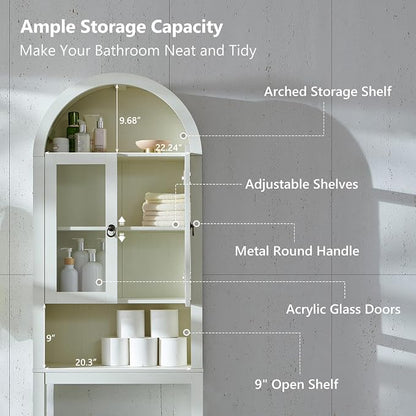 IFGET Arched Over The Toilet Storage Cabinet - Image 4