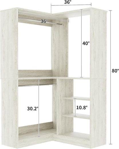 Unikito 36 Inch Corner Closet System, Large Freestanding Closet Organizer System - Image 5