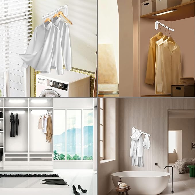 Sumnacon Stainless Steel Clothes Hanger Rack-Wall Mount Clothing Rack - Image 5