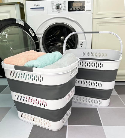 SAMMART 40L Collapsible Plastic Laundry Basket - Image 4