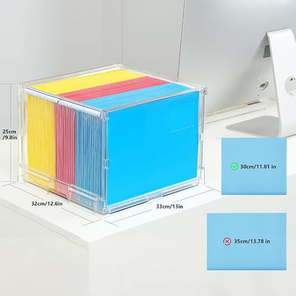 MUKAI File Box Organizer, Hanging Folder Storage Boxes, File Folder Organizer - Image 2