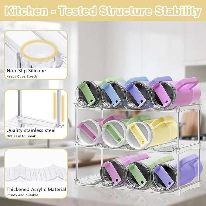 Stackable Water Bottle Organizer & Holder - Image 4