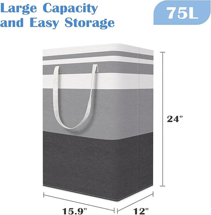 BlissTotes 3-Pack Laundry Basket, Freestanding＆Waterproof Laundry Hamper - Image 2