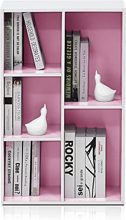 Furinno LUDER Book Shelf, 5-Cube Bookshelf, Reversible Bookcase, 9.4 x 19.5 x - Image 5
