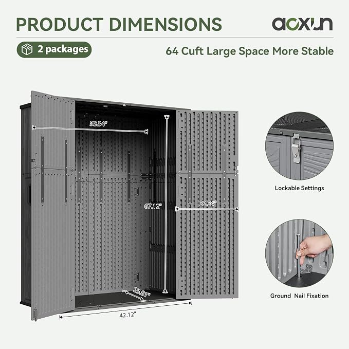 Aoxun Outdoor Storage Shed - Image 2