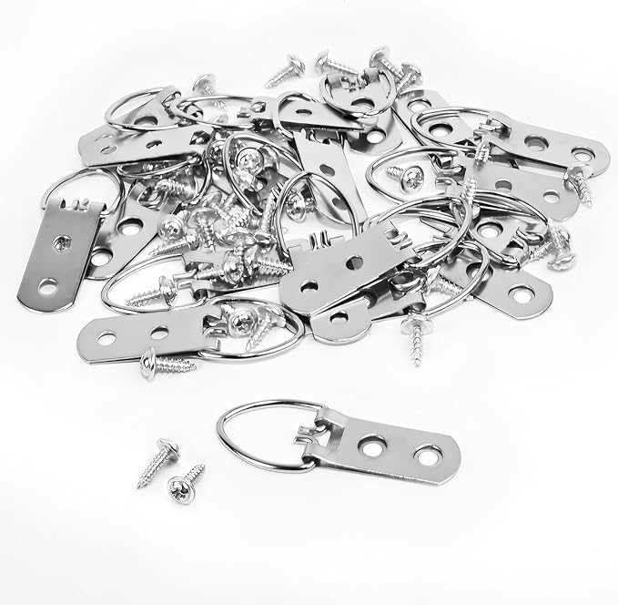 20 Pcs Heavy Duty D Ring Picture Hangers by Unknown