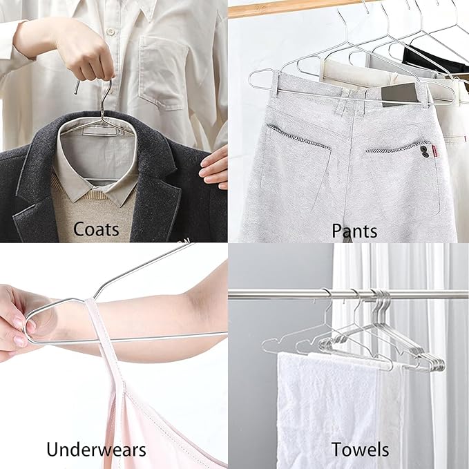Wire Hangers 20 Pack Clothes Hangers Heavy Duty Metal Coat Hanger Stainless - Image 5