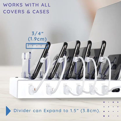 Charging Station for Multiple Devices – 6-Port USB Charging Dock for Apple & - Image 6