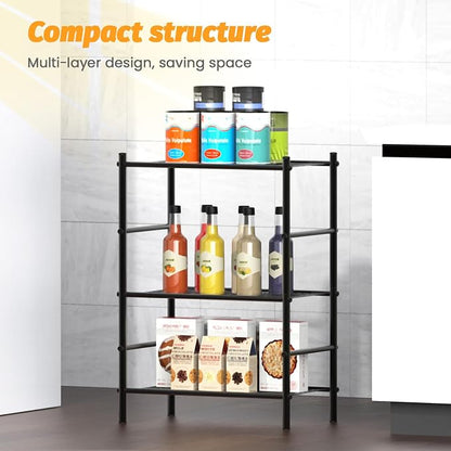Abiglifty Storage Shelves, 3-Tier Metal Shelving, Wire Shelving - Image 6
