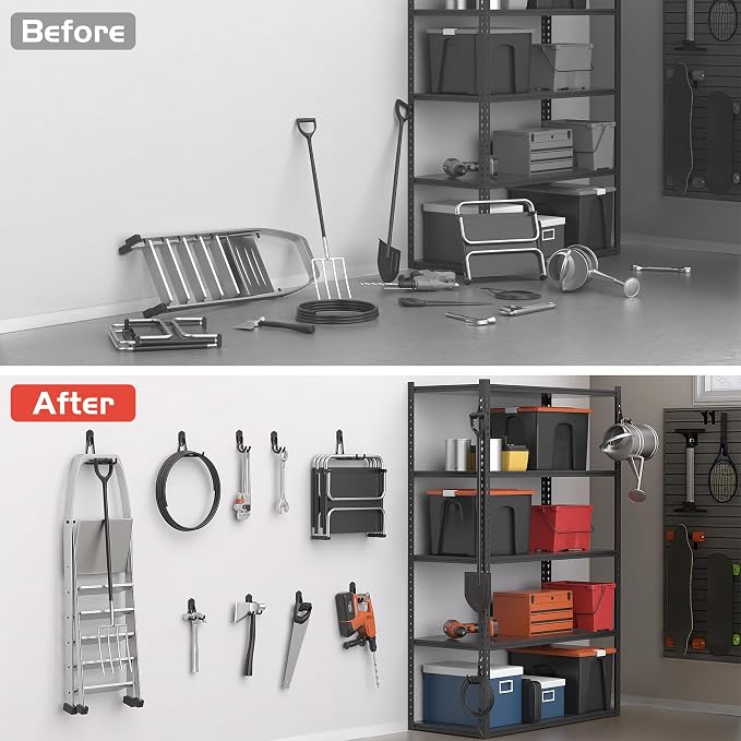 WALMANN 12 PCS Garage Storage Hooks, Wall Mount Utility Hooks - Image 8
