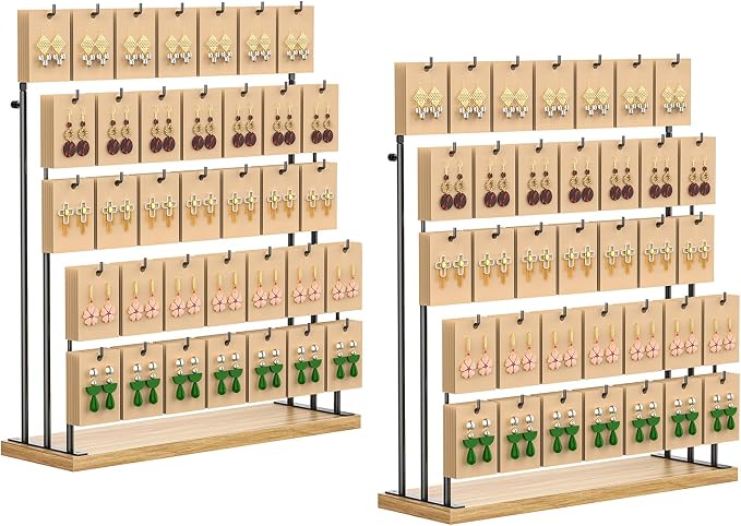 ORLESS 2 Pcs Jewelry Display for Vendors, Earring Display Stand for Selling by TJMOREE