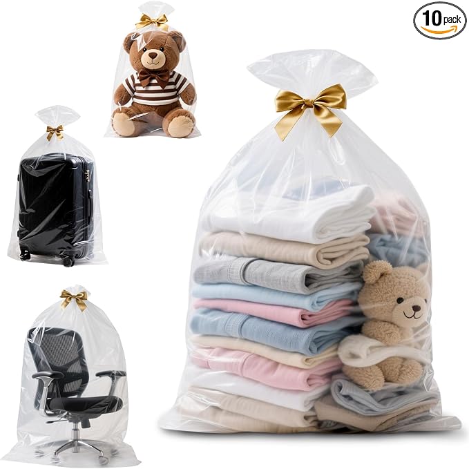 Large Clear Plastic Storage Bags, Seasonal Clothing, Comforter and Basement by Origuuds