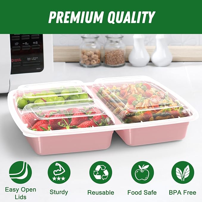 50 Pack 32 oz Meal Prep Containers Reusable - Image 3