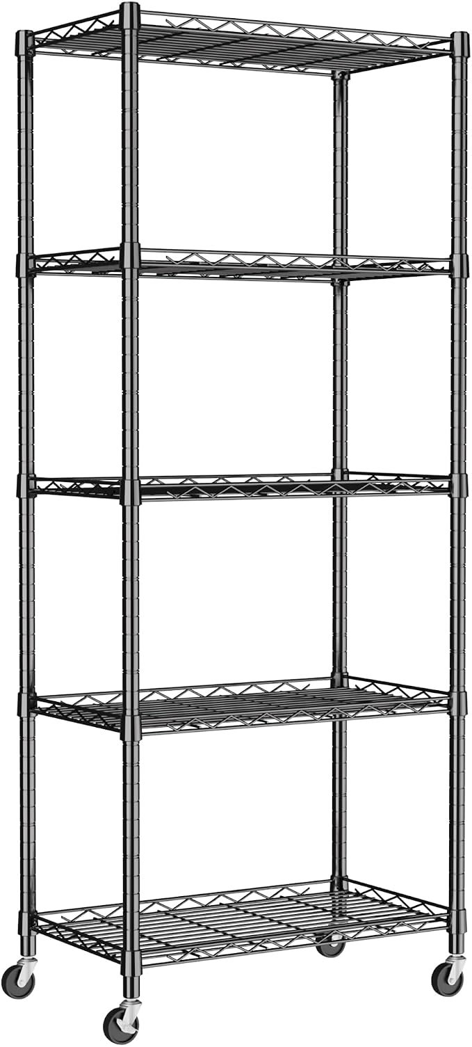 REGILLER 5-Wire Shelving Metal Storage Rack Adjustable Shelves, Standing by REGILLER