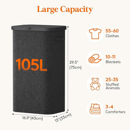 Lifewit 105L Large Laundry Basket - Image 3