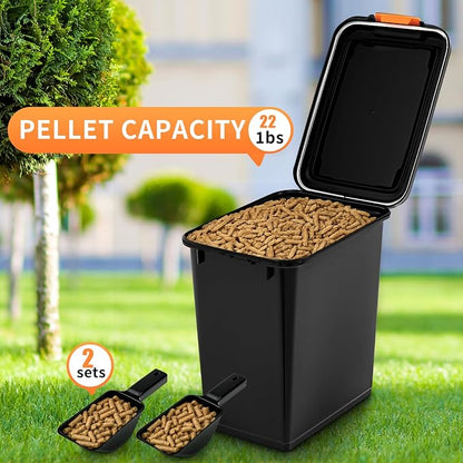 Maxdot 2 Sets 22lb Dry Pellet Storage Bin Pack - Image 3