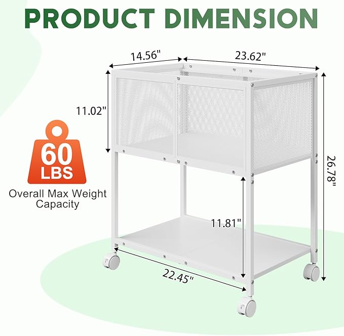 Sbanmao Rolling File Cart, Mobile File Cabinet - Image 3