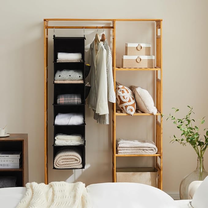 YOUDENOVA Hanging Closet Organizers and Storage, 6-Shelf Hanging Closet Shelves - Image 2