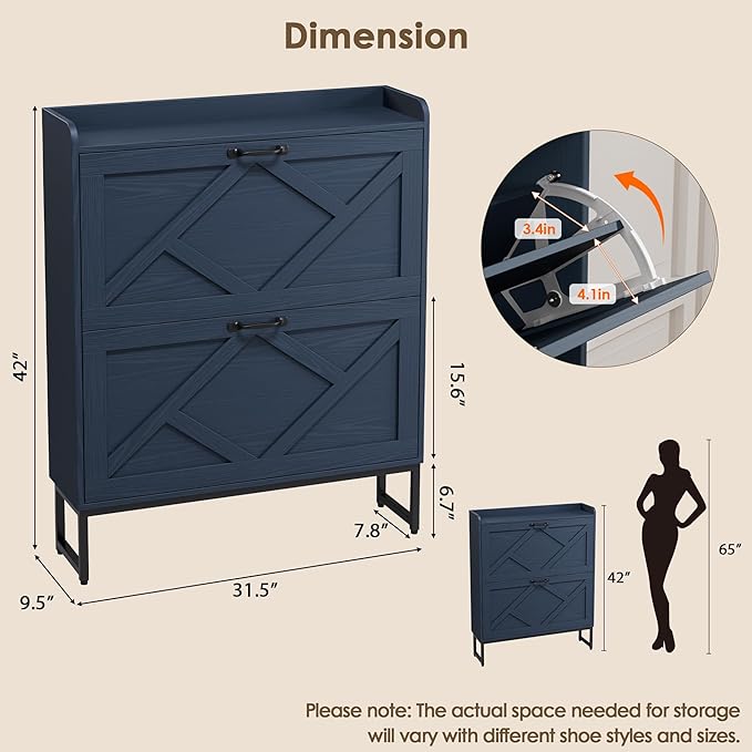 Nicetree Shoe Storage Cabinet, Shoe Cabinet - Image 2