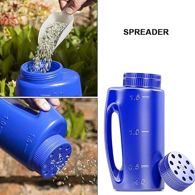 Aramox Hand Held Spreader Shaker Fertilizer Salt Dispenser - Image 3