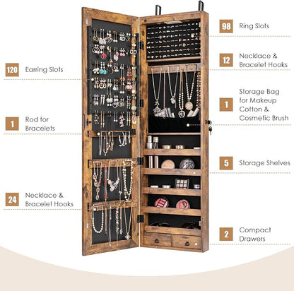 Giantex Wall Door Mounted Jewelry Armoire Cabinet - Image 4
