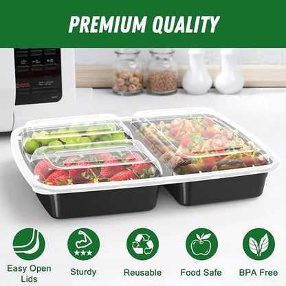 50 Pack 32 oz Meal Prep Containers Reusable - Image 3
