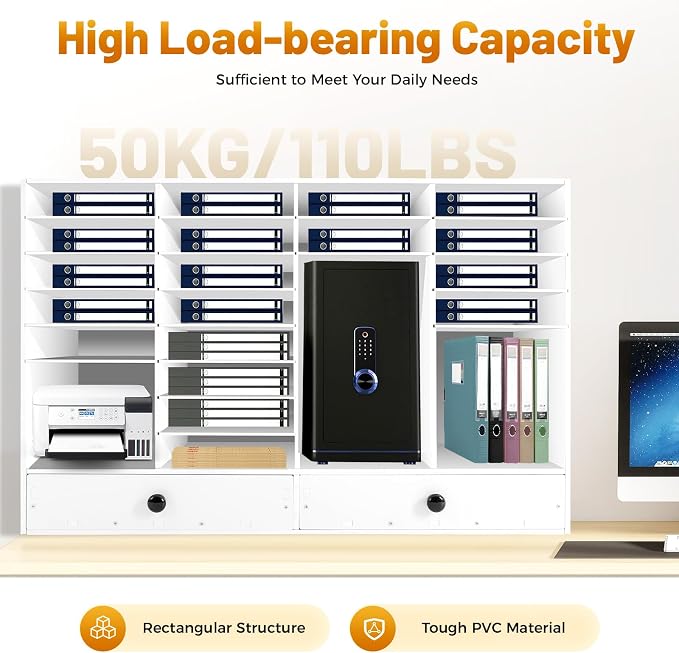 Adjustable Literature Organizer, 32 Compartments Mail Sorter Organizer - Image 7