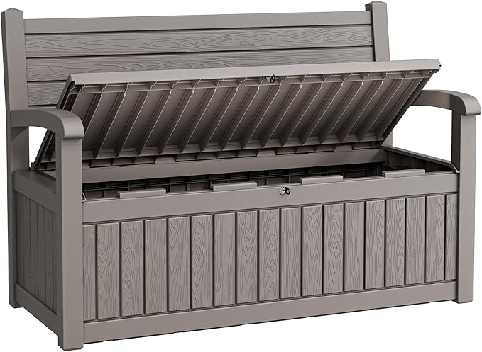 80 Gallon Lockable Deck Bench by WTFGO