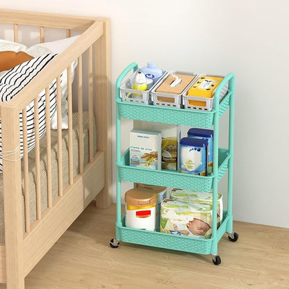 MOYIPIN 3-Tier Plastic Rolling Utility Cart - Image 6