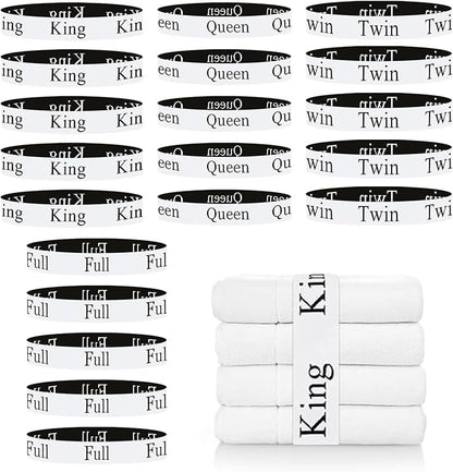 20 Pieces Bed Sheet Organizer Bands, Bed Sheet Size Label Bands by Unknown
