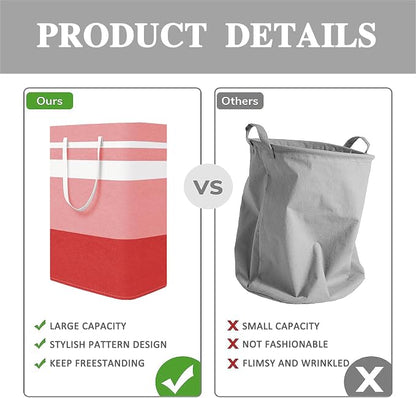 2-Pack Foldable Laundry Basket, Large Laundry Baskets - Image 3