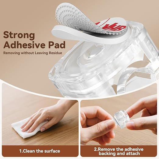 6Pack Rotatable Cord Organizer, Spring Cable Clips Desk Cable Management Cord - Image 4