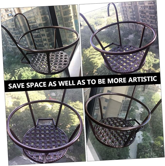 3pcs Hanging Flower Pot Rack Decorative Iron Planter Holder - Image 7