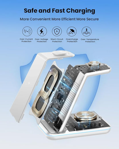3 in 1 Wireless Charging Station, Wireless Charger Stand - Image 4