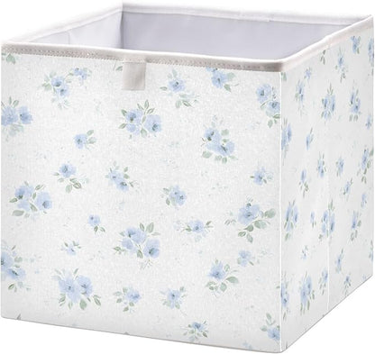 Blue Small Floral Pattern Closet Organizers Storage Cubes Storage Bins Shelf by Unknown