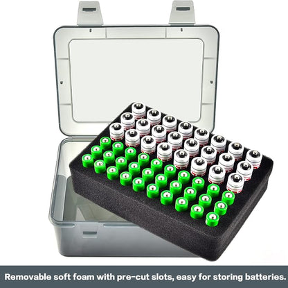 FULLCASE Battery Storage Organizer Holder Holds 54 AA AAA Batteries, Box Cases - Image 4