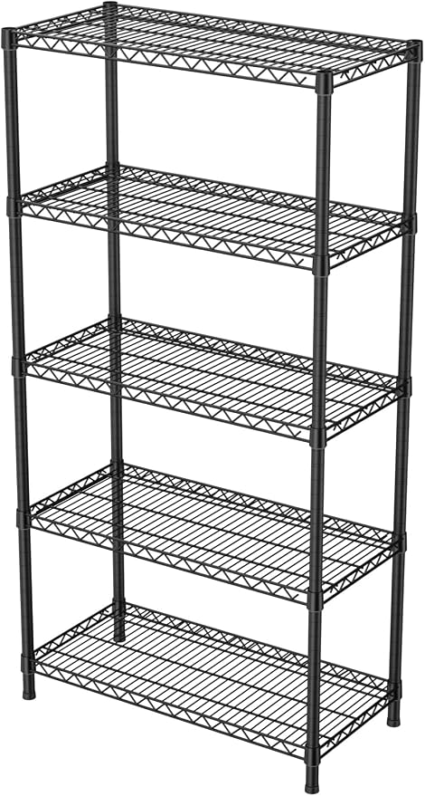 5 Tier Heavy Duty Adjustable Storage Shelf Organizer Storage Metal Shelves - Image 5