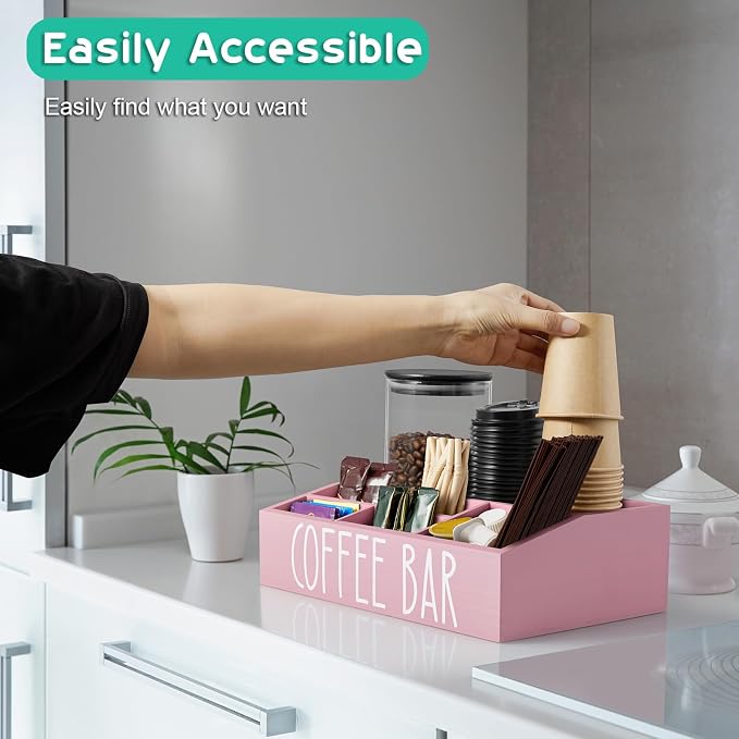 ALELION Pink Coffee Station Organizer - Image 5