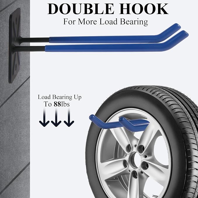 Steel Garage Storage Hooks Wall Tool Organizer, 12.4 Inch Garage Hook Heavy - Image 4